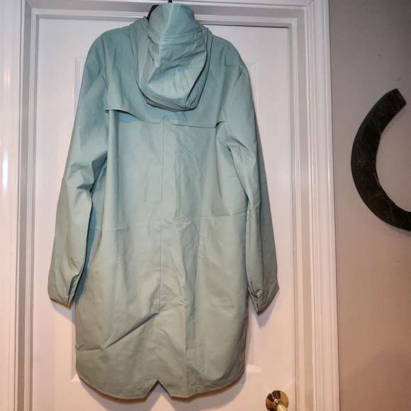 NWT Rains Women's Long Jacket W3 Waterproof Rain Jacket Coat Minimalist - Picture 5 of 8